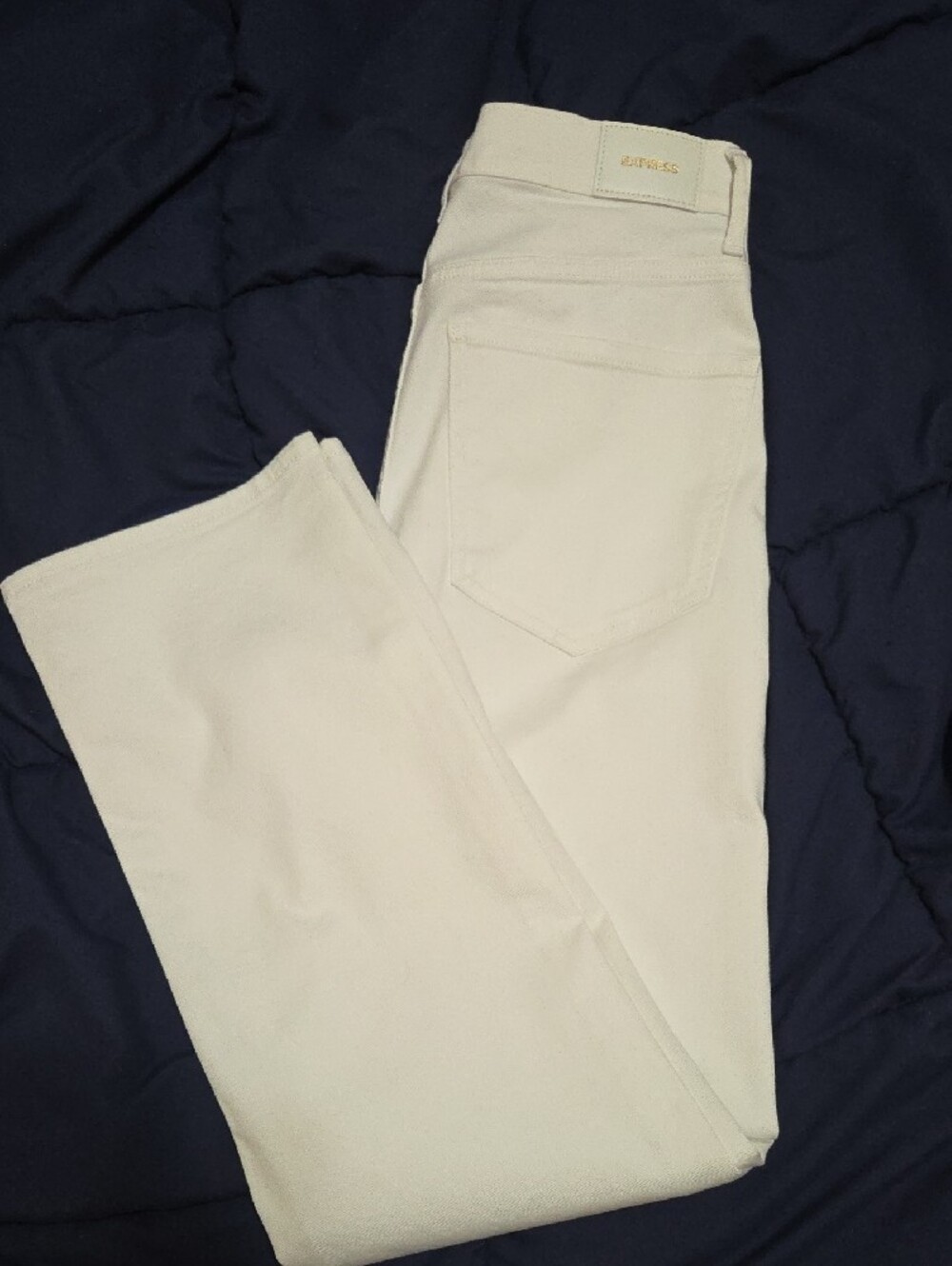 Express White Straight-Leg Jeans - Picture 3 of 4